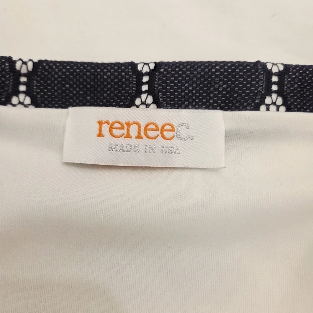 Renee C Maybell Lace Detail Polka Dot Pull-on skirt Size XS 28